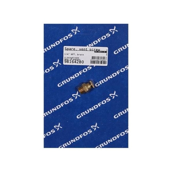 Pump Repair Parts- Spare, vent screw 1/4" NPT. brass.
